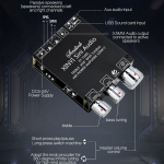 IOT-Audios XY-T100L 100Wx2 APP Control Bluetooth 5.0 Subwoofer Amplifier Board High Power Audio Stereo Amplifier Board AUX USB Bass Treble