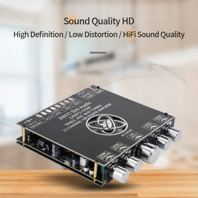 IOT-Audios XY-S350H TPA3251 220WX2+350W Bluetooth 5.0 Subwoofer Amplifier Board 2.1 Channel Power Audio Stereo Amplifier Board Bass AMP