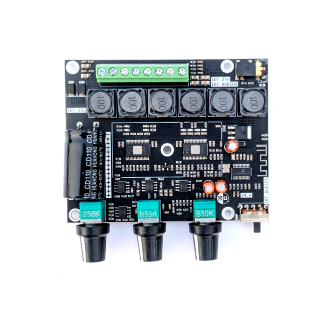 IOT-Audios IOT-255 TPA3116 2.1 Subwoofer Bluetooth Amplifier Digital Audio Board 50W*2+100W Bass AUX For 2.1 Bluetooth Speaker DIY