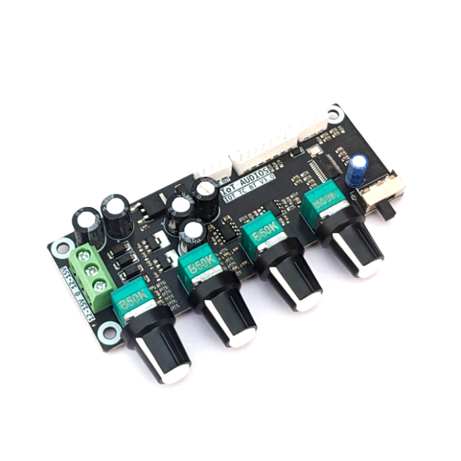 IOT-Audios JRC4558 Bass mids treble bluetooth Preamplifier Volume Tone Control Board Dual AC 12V - 15V With Bluetooth Audio Power Amplifier Board
