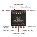 IOT-Audios 50W+50W+100W 2.1 Channel Subwoofer Amplifier Board with Treble and Bass Control, Dual TPA3116 Chip, DC 12-24V, Bluetooth and AUX Inputs, DIY Wireless Speakers AMP Board