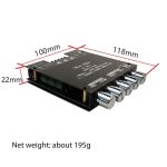 IOT-Audios 50W+50W+100W 2.1 Channel Subwoofer Amplifier Board with Treble and Bass Control, Dual TPA3116 Chip, DC 12-24V, Bluetooth and AUX Inputs, DIY Wireless Speakers AMP Board