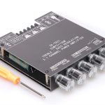 IOT-Audios 50W+50W+100W 2.1 Channel Subwoofer Amplifier Board with Treble and Bass Control, Dual TPA3116 Chip, DC 12-24V, Bluetooth and AUX Inputs, DIY Wireless Speakers AMP Board