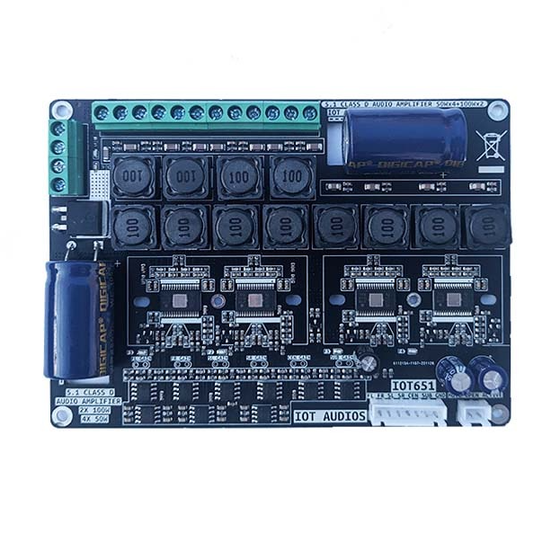 IOT-Audios TPA3116 Digital Power Amplifier Board 100W+100W+4X50W High Power 5.1 Channel Class D Audio Power Amplifier Board