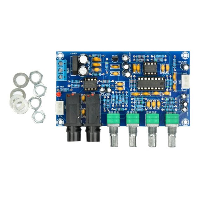 IOT-Audios PT2399 Digital Microphone Amplifier Board Karaoke Reverberation Board Karaoke OK Amplifier Module Dual AC 12V