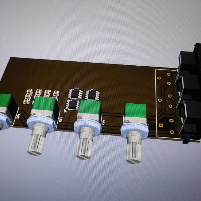 IOT-Audios NE5532/JRC4558 5.1 Preamplifier Tone Board Preamp Bass Frequency Volume Independent Adjustment 6 Way For 5.1 Amplifiers