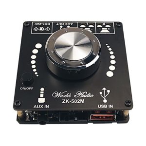 ZK-502M MINI Bluetooth 5.0 Power Audio Amplifier board 50WX2 Stereo