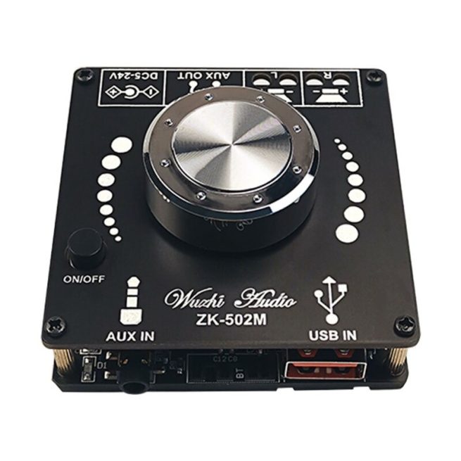 ZK-502M MINI Bluetooth 5.0 Power Audio Amplifier board 50WX2 Stereo